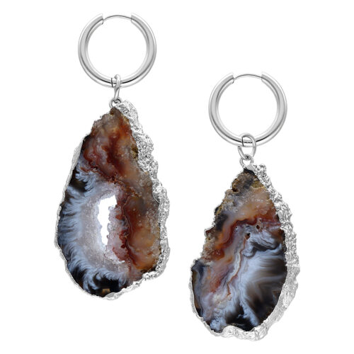 Little Indian Agate Hoops