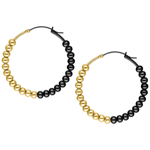 Bubble Hoops - Gold/Schwarz