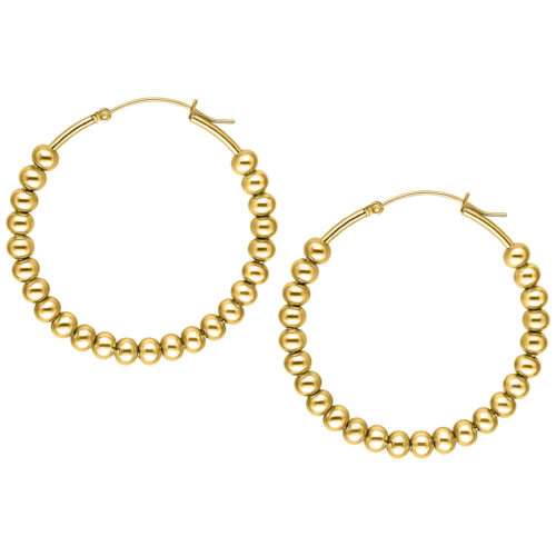 Bubble Hoops - Golden Metal