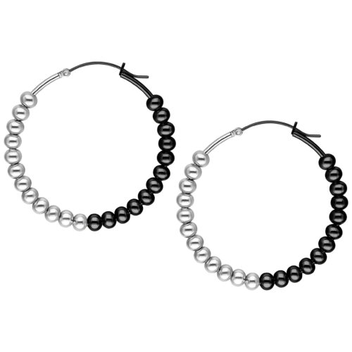 Bubble Hoops - Silber/Schwarz