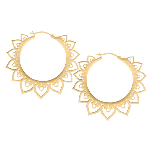 Hearts Hoops - Golden Metal