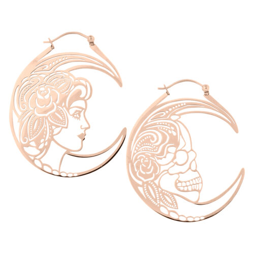Skull Couple Hoop Earrings