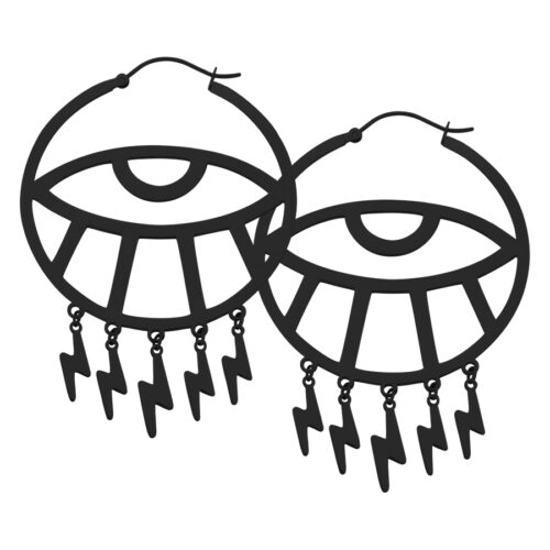 Thunderflash Eye Hoop Earrings