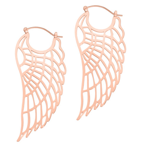 Wing Hoop Earrings<!--6357e45df3eb8--> - Rosegold