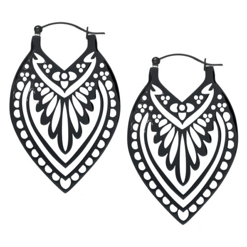 Elegant Creek Earrings<!--6357d8b08c6f1--> - Black Metal