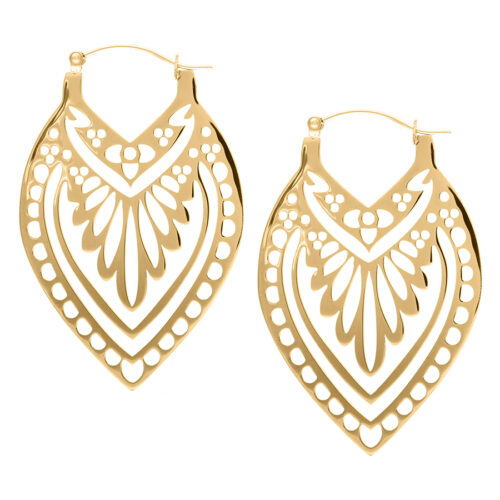Elegant Creek Earrings<!--6357d8b08c6f1--> - Golden Metal