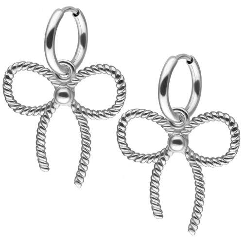 Little Twisted Bow Hoops