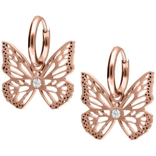 Little Butterfly Hoops - Rosegold