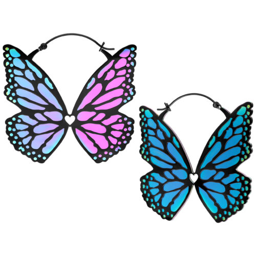 Butterfly Hoops (Pair)