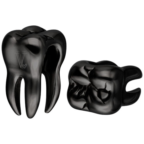 Verena Venus - Tiny Tooth Earweights incl. Packaging - Black Metal
