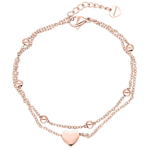 Little Heart Bracelet Double Row - Rosegold