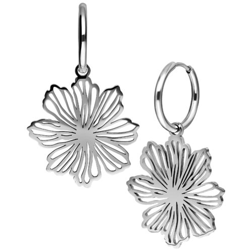 Fine Flower Hoops