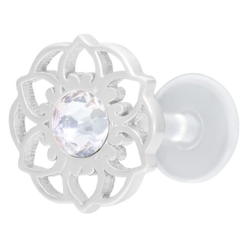 Mandala Flower Push-Fit Labret Stud<!--6357dabdd9b56-->