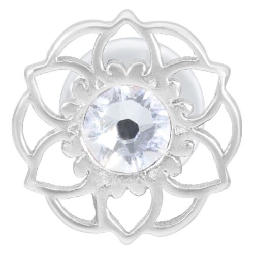 Mandala Flower Push-Fit Labret Stud<!--6357dabdd9b56--> - Silvercoloured Metal