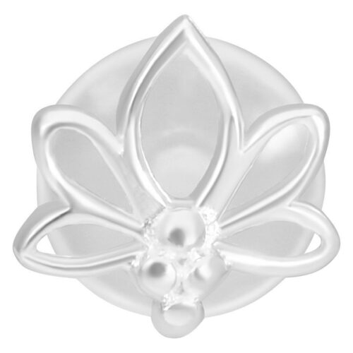 Lotus Push-Fit Labret Stud<!--6357dabe5968a--> - Silvercoloured Metal