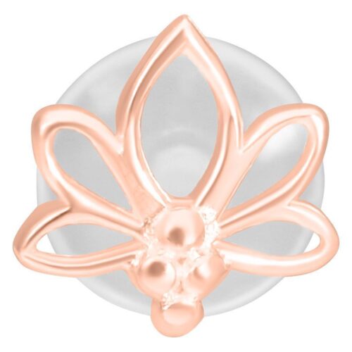 Lotus Push-Fit Labret Stud<!--6357dabe5968a--> - Rosegold