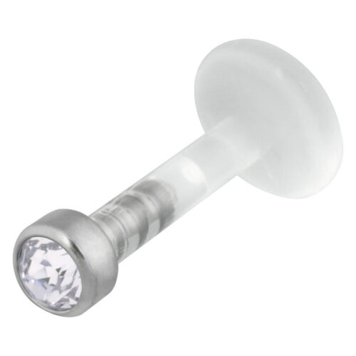 Labret emboîtable serti de pierres précieuses