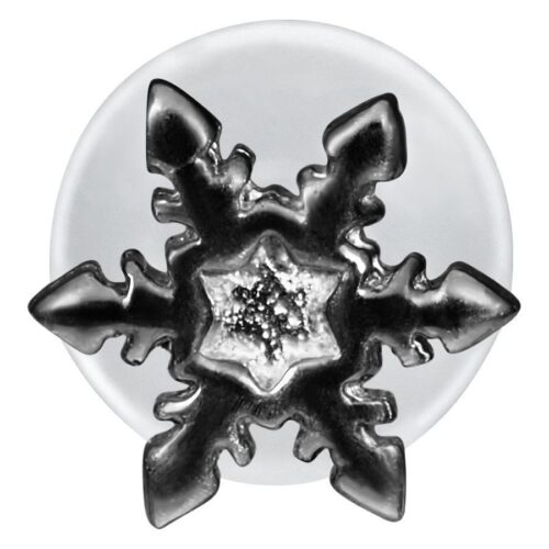 Snowflake Labret Jewellery<!--6357da65dc835--> - Black Metal