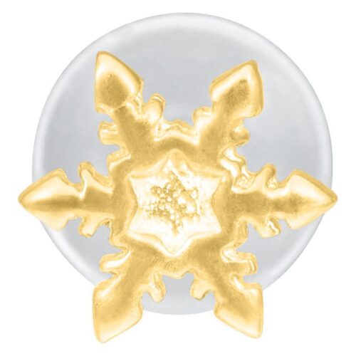 Snowflake Labret Jewellery<!--6357da65dc835--> - Golden Metal