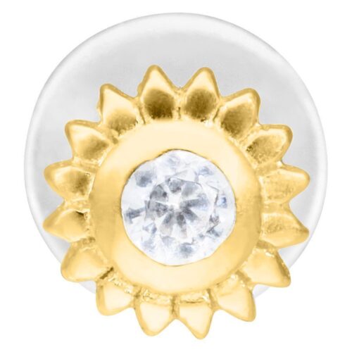 Ice Flower Labret Jewellery<!--6357dad05db93--> - Golden Metal