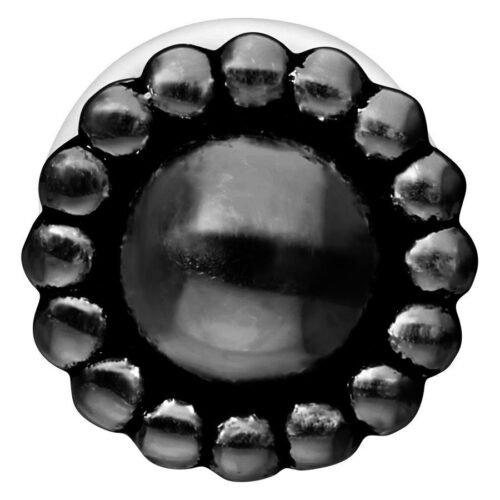 Silver Nub Labret Stud<!--6357da6fb22fb--> - Black Metal