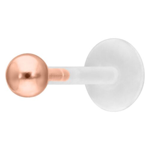 Ball Push-Fit Labret Stud Labret Jewellery <!--6357dafd399e1--><!--636e78ce909f5--> - Rosegold