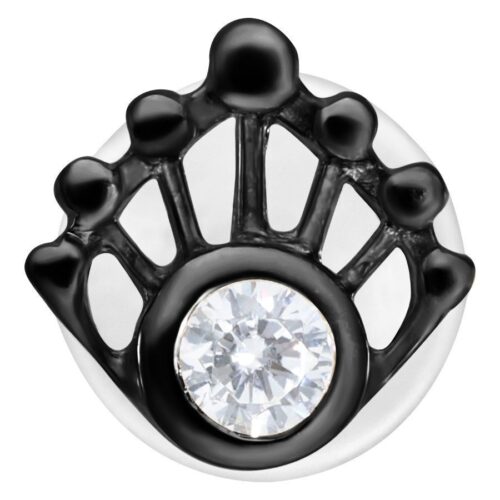 Florescence Push-Fit Labret Stud<!--6357da9b1b587--> - Black Metal