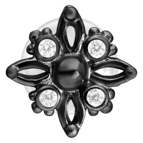 Polar Star Push-Fit Labret Stud<!--6357da94609df--> - Black Metal