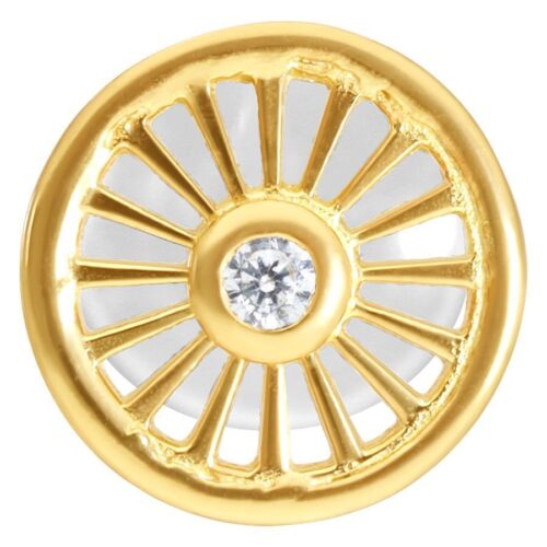 Suncircle Push-Fit Labret Stud<!--6357da57ee324--> - Golden Metal