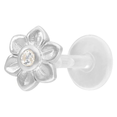 Flower Push-Fit Labret Stud<!--6357dad6563f0-->