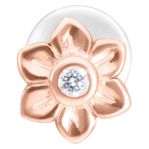 Flower Push-Fit Labret Stud<!--6357dad6563f0--> - Rosegold