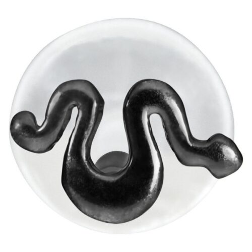 Snake Push-Fit Labret Stud<!--6357da690e95b--> - Black Metal
