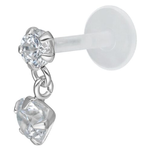 Hanging Crystal Labret Stud<!--6357dad1d1b71-->