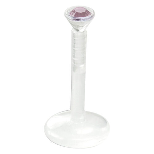 Jewelled Push-fit Translucent Labret Jewellery