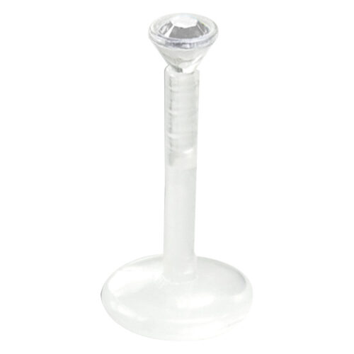 Jewelled Push-fit Translucent Labret Jewellery