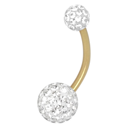 Sealed Rose Gold Titanium Multi Jewelled Belly Bar<!--6357d8323ad8e-->