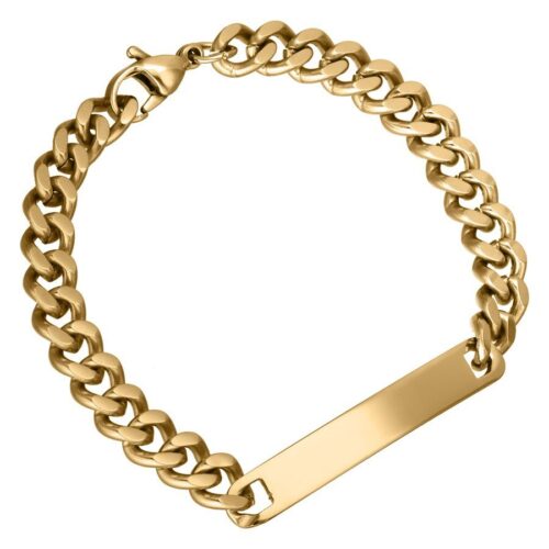 Engravable Basic Bracelet<!--6357da01864c7--> - Golden Metal