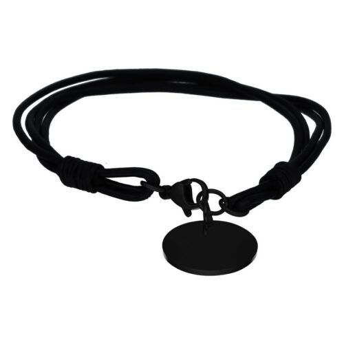 Engravable Basic Bracelet<!--6357da0381589--> - Black Metal
