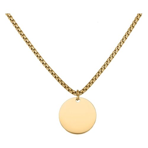 Engravable Basic Necklace<!--6357da05eab46--> - Golden Metal