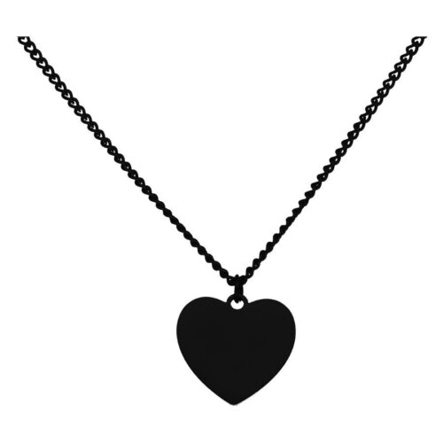 Engravable Basic Necklace - Black Metal