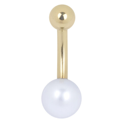 Gold Titanium Pearlbell Belly Bar<!--6357d872c2ec5-->