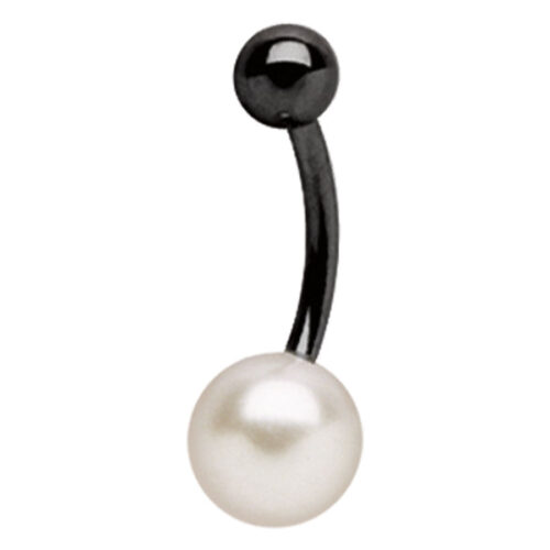 Black Titanium Pearlbell Belly Bar<!--6357d871a2839-->