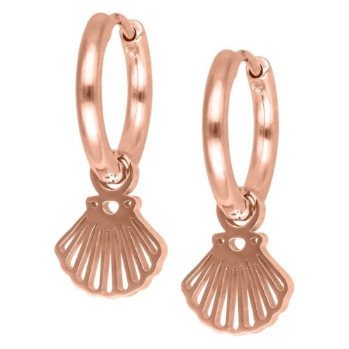 Little Shell Hoop Earrings<!--6357dda6ca6fc--> - Rosegold