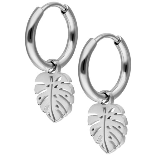 Mini Monstera Hoops Pair