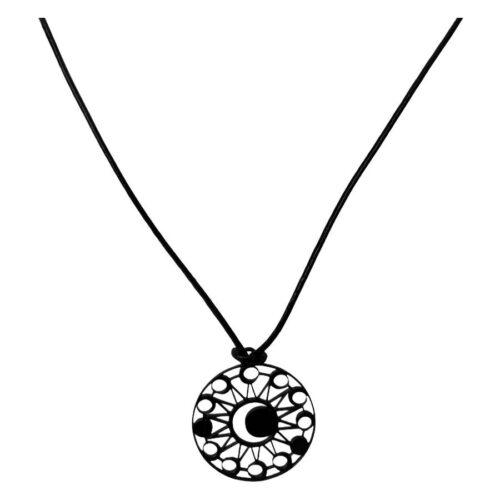 Moon Eclipse Leather Kette