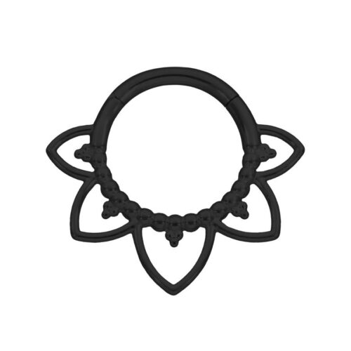 Oriental Flower Clicker <!--636e792f58014--> - Black Metal