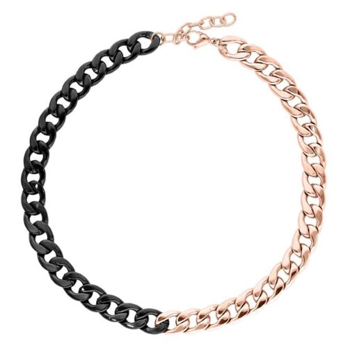Chunky Kette - Roségold/Schwarz
