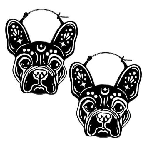 French Bulldog Hoop Earrings