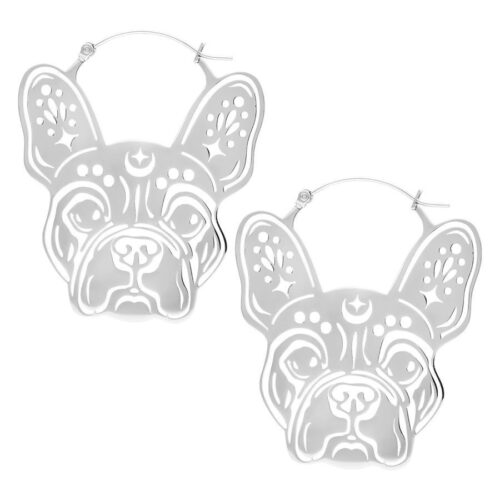 French Bulldog Hoop Earrings