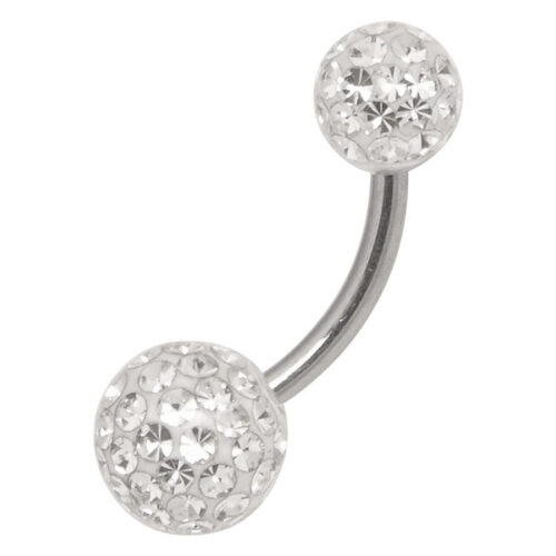 Sealed Multi Jewelled 6/8 Crystal Ball Belly Bar<!--6357d82911c0d-->